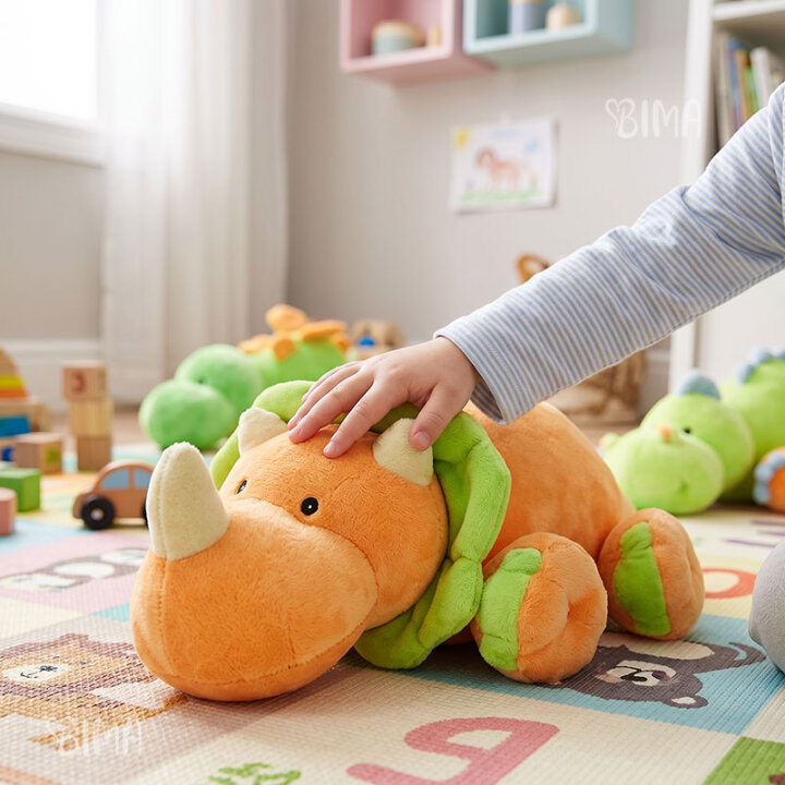 DINOSAUR PLIŠANI LEŽEĆI 40 cm - SORT