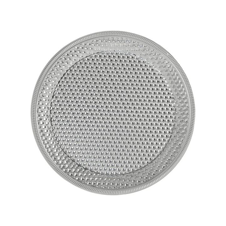 TANJUR DEKORATIVNI OKRUGLI METALNI 31 cm - SREBRNI