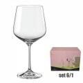 ČAŠE ZA CRNO VINO KRISTALIN SANDRA 6/1 570 mL