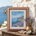 ZIDNA SLIKA UOKVIRENA - LAVANDA UZ MORE 34x39