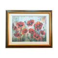 ZIDNA SLIKA UOKVIRENA - MAKOVI 54x44