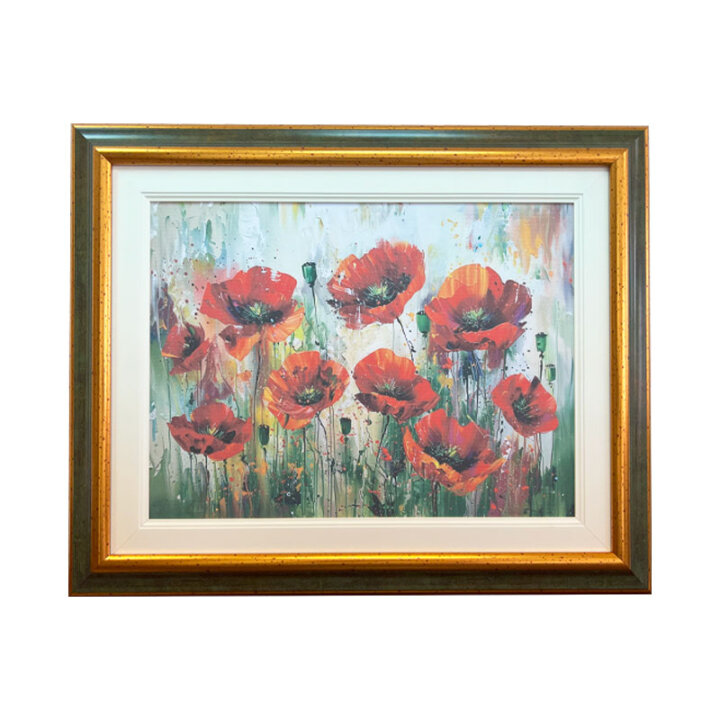 ZIDNA SLIKA UOKVIRENA - MAKOVI 54x44