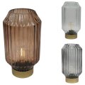 LAMPICA STOLNA STAKLENA LED NA BATERIJE 22 cm - SORT