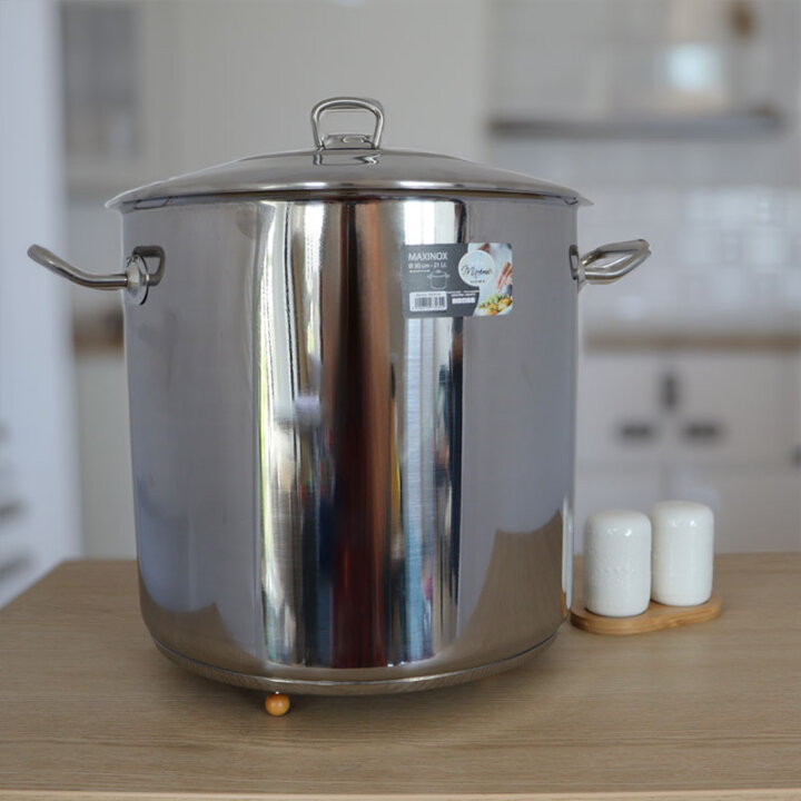 LONAC S POKLOPCEM INOX INDUKCIJA 21 L - 30 cm