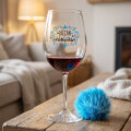 ČAŠA ZA VINO SA POM-POM PRIVJESKOM TISAK 