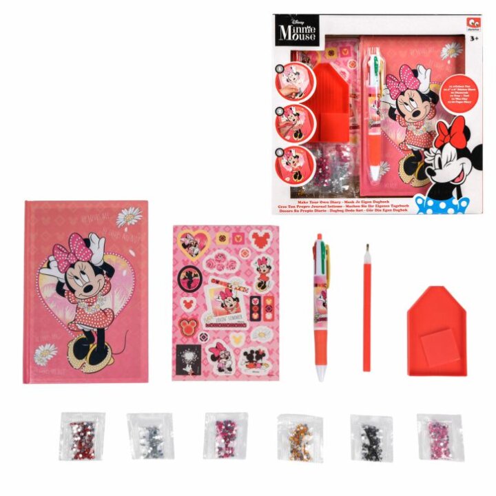 DISNEY MINNIE DNEVNIK S OLOVKOM I GLITERIMA ZA UKRAŠAVNJE U KUTIJI 23x22 cm