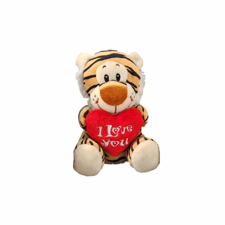 ŽIVOTINJA PLIŠANA SA SRCEM I LOVE YOU 14 cm - SORT
