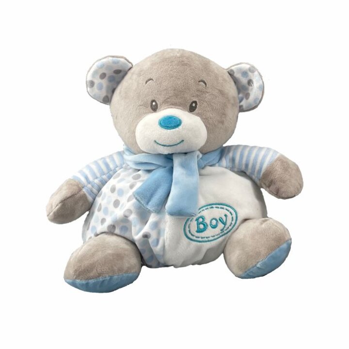 MEDO PLIŠANI SA ZVEČKOM ZA BEBE 17,5 cm - ROZI / PLAVI