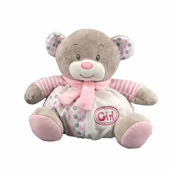 MEDO PLIŠANI SA ZVEČKOM ZA BEBE 17,5 cm - ROZI / PLAVI