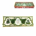 STAKLENI DEKORATIVNI SET 3 ZDJELICE 10 cm NA TACNI 32x15 cm