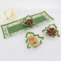 STAKLENI DEKORATIVNI SET 3 ZDJELICE 10 cm NA TACNI 32x15 cm