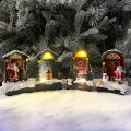 BOŽIĆNA DEKORACIJA VRATA KUĆICE S LED SVJETLOM - POLYRESIN 13x9x6 CM