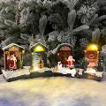 BOŽIĆNA DEKORACIJA VRATA KUĆICE S LED SVJETLOM - POLYRESIN 13x9x6 CM
