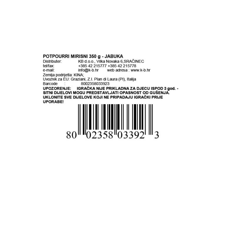 POTPOURRI MIRISNI 350 g - JABUKA