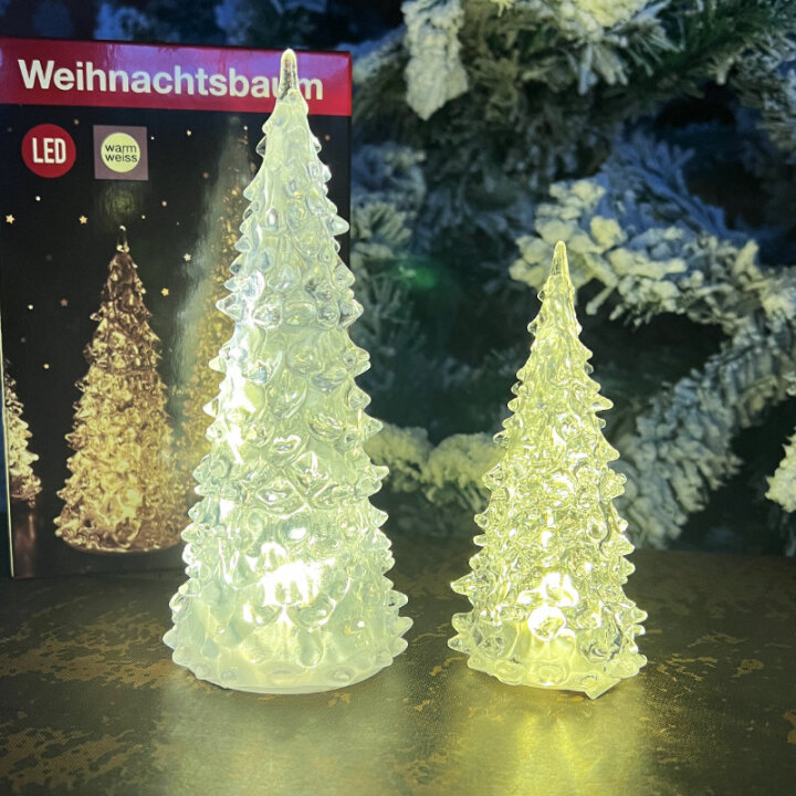 BOŽIĆNA DRVCA DEKORATIVNA AKRIL S LED SVJETLOM 2/1 - 17 / 12 cm