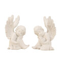 ANĐEO FIGURA SJEDEĆI S KRILIMA I STAKLENOM KUGLOM 18,5 CM