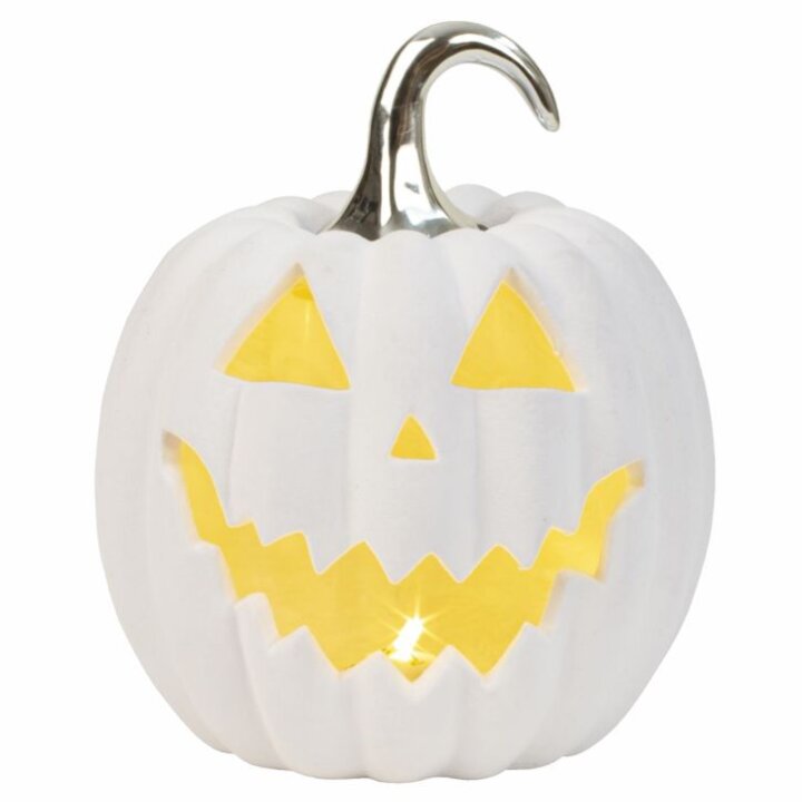 TIKVA HALLOWEEN BIJELO-SREBRNA SA SVJETLOM 20 cm