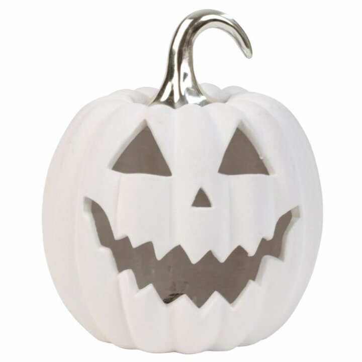 TIKVA HALLOWEEN BIJELO-SREBRNA SA SVJETLOM 20 cm