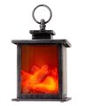 KAMIN DEKORATIVNI STOLNI SA SVJETLOM 18 CM - CRNI