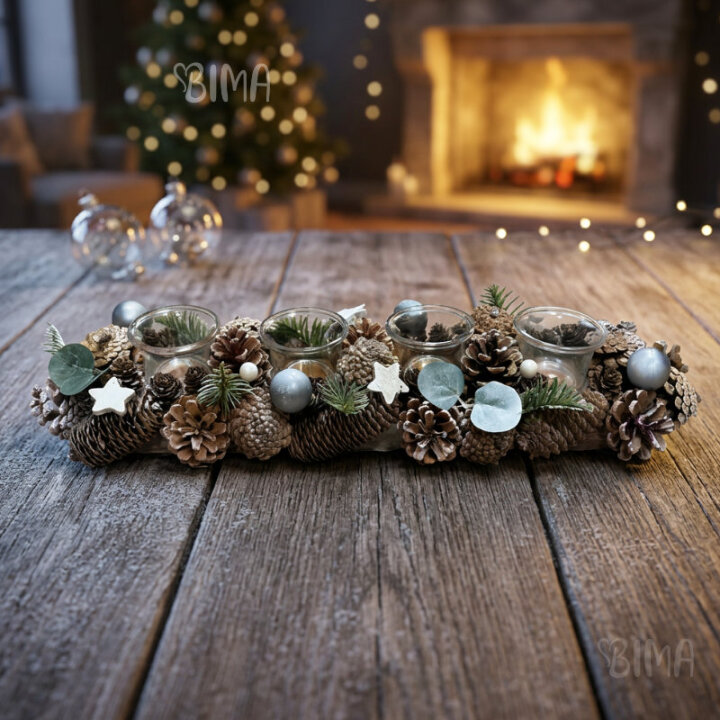 ADVENTSKI VIJENAC DUGULJASTI ZA LUČICE 45x14 CM