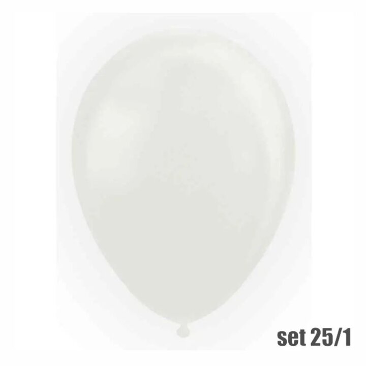 BALONI FIESTA 25/1 BISERNO BIJELI 30 cm