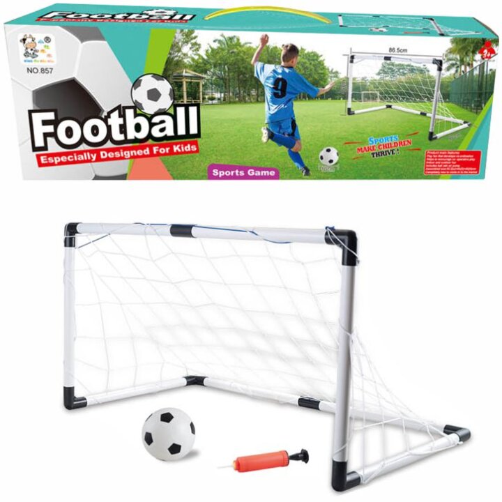 GOL NOGOMETNI ZA IGRU 86x46x46 cm S LOPTOM I PUMPOM
