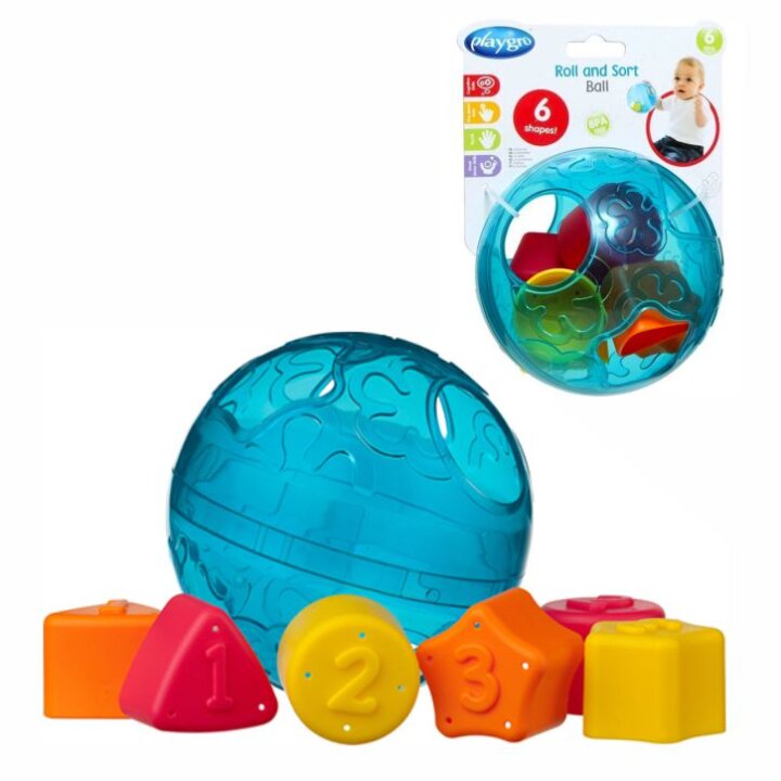 KUGLA SORTER S OBLICIMA ZA UBACIVANJE 12 CM NA BLISTERU