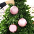 KUGLA ZA BOR 15 cm ROZA SJAJ / MAT/ GLITER U TULJCU