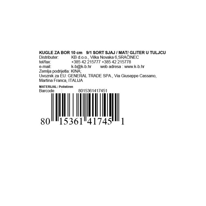 KUGLE ZA BOR 10 cm ROZE 9/1 SJAJ / MAT/ GLITER U TULJCU