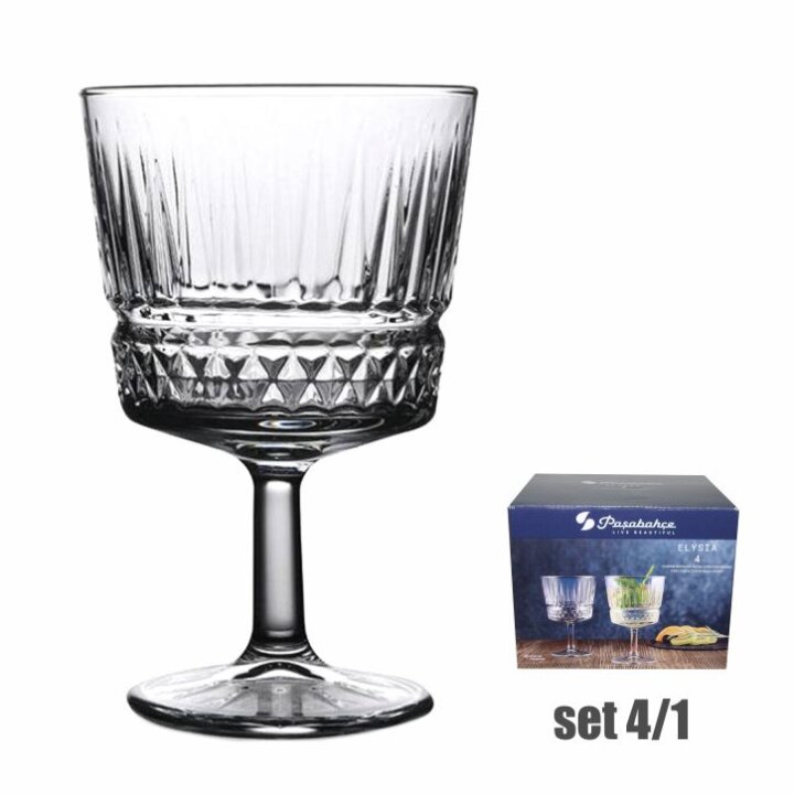 ČAŠE ELYSIA STAKLENE NA STALKU 4/1 - 260 mL