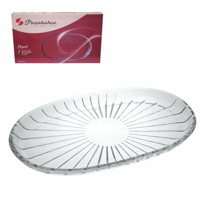 TANJUR STAKLENI ELEGANT OVALNI 16,3x27,8 cm
