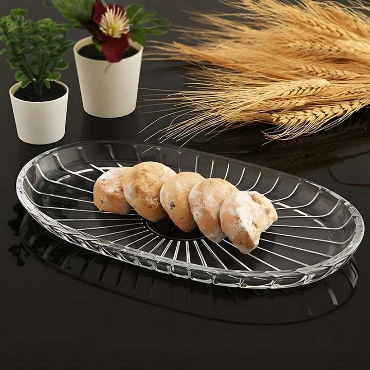 TANJUR STAKLENI ELEGANT OVALNI 16,3x27,8 cm