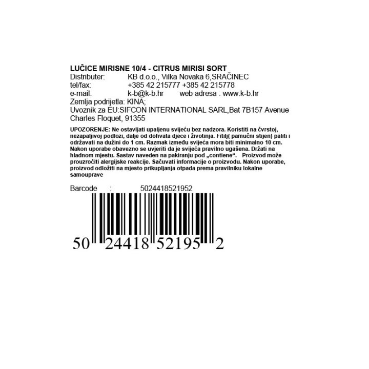 LUĆICE MIRISNE 10/1 - CITRUS MIRISI SORT