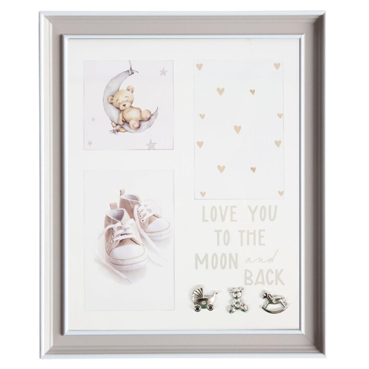 OKVIR ZA TRI SLIKE S BABY MOTIVIMA I NATPISOM 29 x 34 CM