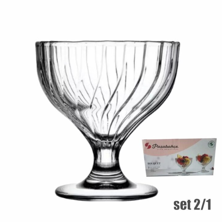 ZDJELICE BOUQUET ZA SLADOLED STAKLENE NA STALKU 2/1 240 mL