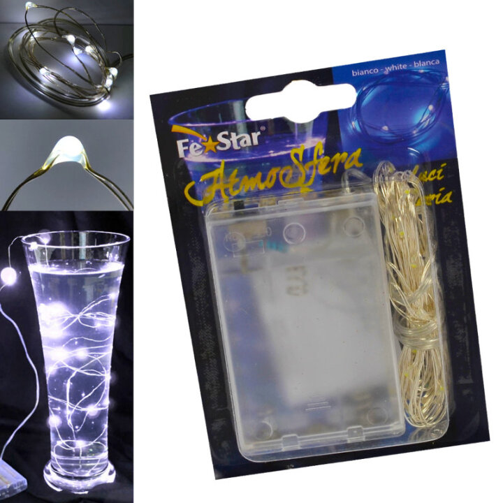 LED MIKRO ŽARULJICE HLADNO BIJELE 40/1 NA BATERIJE