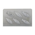 SET STAKLENE DEKORACIJE U OBLIKU ČEŠERA 6/1 SREBRNE 5 CM