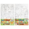 CANVAS DINOSAUR EXPEDITION ZA BOJANJE PO BROJEVIMA S BOJAMA I KISTOM 29,7x19,5cm