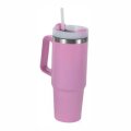 TERMOS ČAŠA SA RUČKOM I SLAMKOM ROZA 800 mL