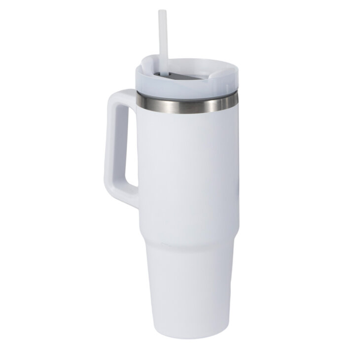 TERMOS ČAŠA SA RUČKOM I SLAMKOM BIJELA 800 mL