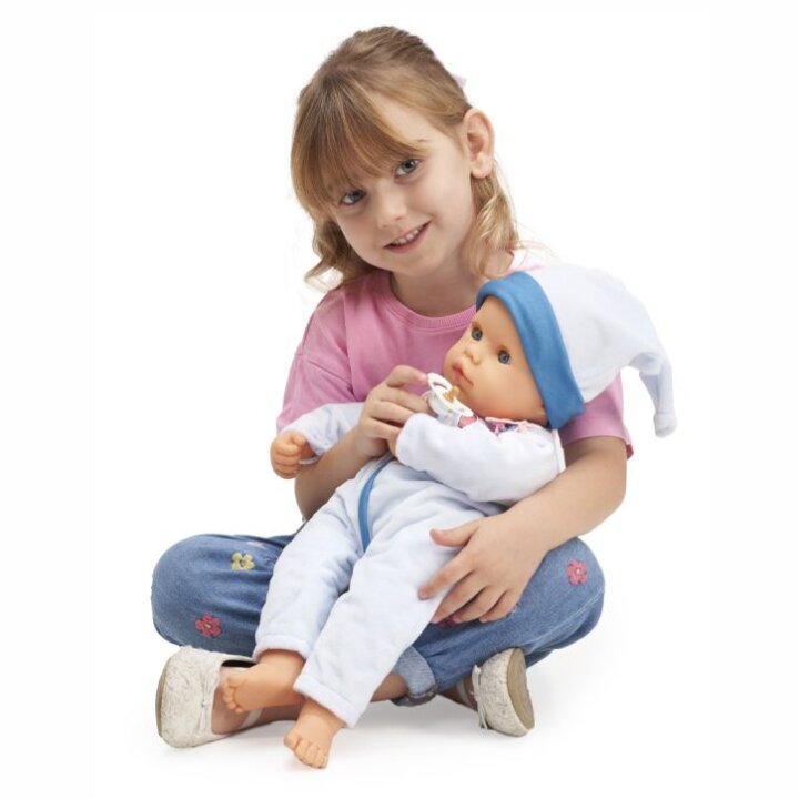 LUTKA DOJENČE U PIDŽAMI 48 cm SA ZVUKOVIMA NA BATERIJE