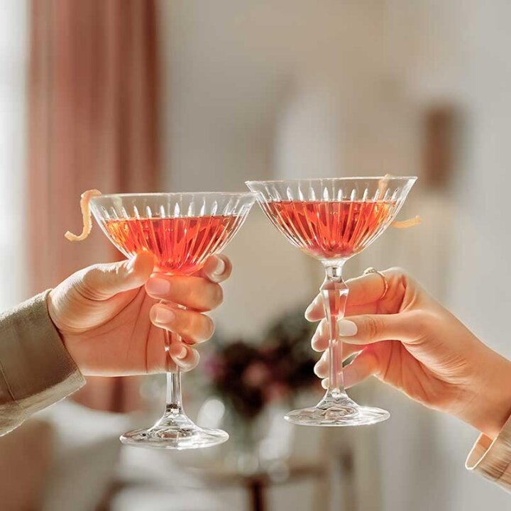 ČAŠE JOY MARTINI NA STALKU STAKLENE 4/1 200 mL