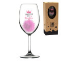 ČAŠA ZA VINO SA POM-POM PRIVJESKOM TISAK 