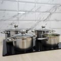 POSUĐE ZA KUHANJE INOX - 7 DIJELNI SET INDUKCIJA 1,8 L/ 2,0 L/ 3,4 L/ 5,4 L - MILAN
