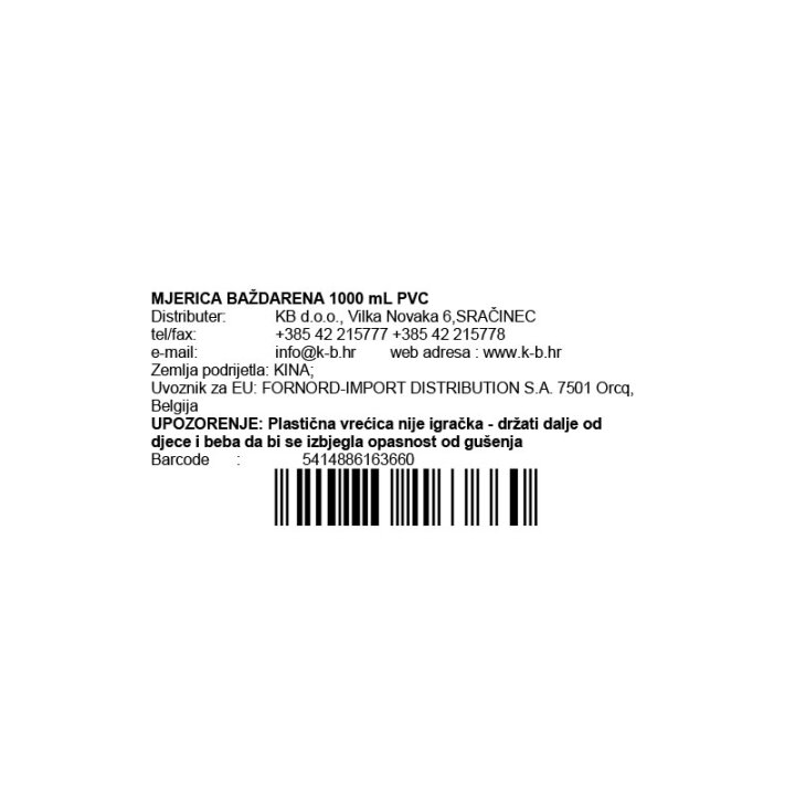 MJERICA BAŽDARENA 1000 mL PVC