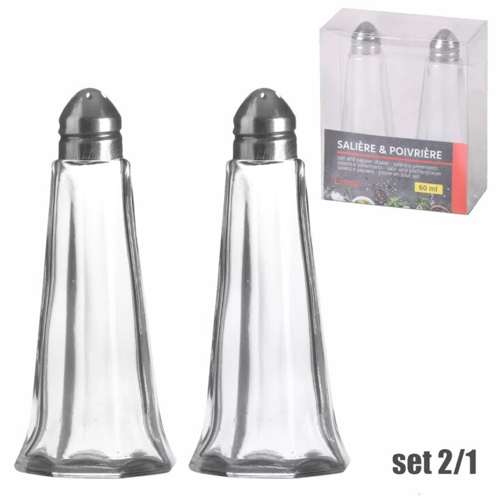 POSUDICA ZA ZAČINE STAKLENA S POKLOPCEM 60ml OKRUGLA - URBAN LEAVING