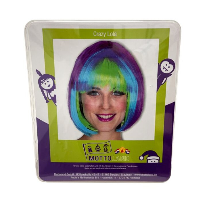 PERIKA CRAZY LOLA TIRKIZNO-LILA-ZELENA