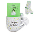 ŠALICA PORCULANSKA 350 mL I ČARAPE 39-42 - POKLON SET - HAPPY BIRTHDAY