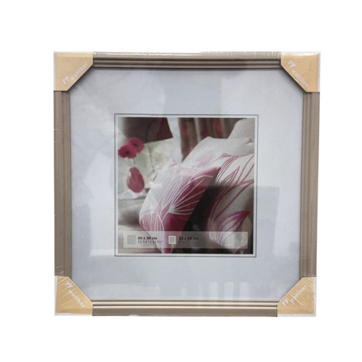 OKVIR ZA SLIKU 30x30 cm / 18x18 cm - CAPPUCCINO - DRVENI SA STAKLOM