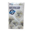 BALONI 6/1 - BIRTHDAY GIRL - BIJELO-ZLATNI 30 cm
